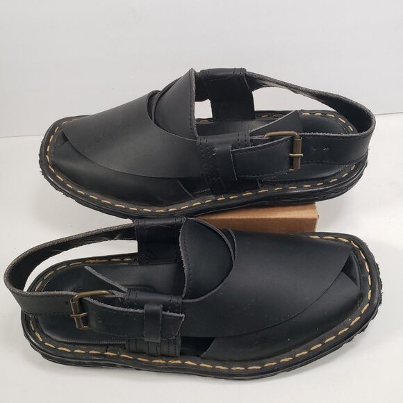 WEINBRENNER Black Sandals Men Size 6 Bata Pakistan Leather - Picture 2 of 7